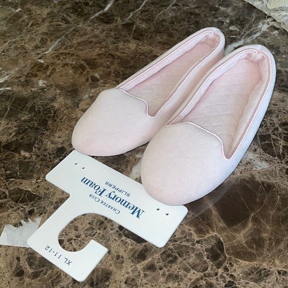 NWOT Charter club memory foam powder pink slippers size XL11-12 - Picture 3 of 6